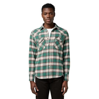 риза,с,дълъг,ръкав,мъжки,ризи,wrangler,western,regular,fit,long,sleeve,shirt,bistro,green,(green)