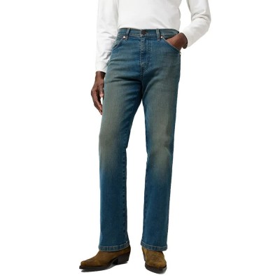 дънки,мъжки,панталони,wrangler,wrancher,bootcut,jeans,blue,(faded)