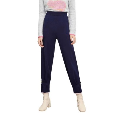 панталони,дамски,панталони,lily,casual,flat,machine,straight,pants,navy,blue,(blue)