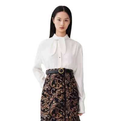 шал,дамски,блузи,дамски,ризи,lily,elegant,scarf,collar,shirt,white
