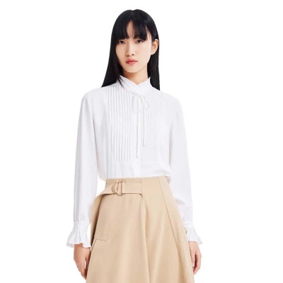 дамски,блузи,дамски,ризи,lily,niche,elegant,tie,shirt,white