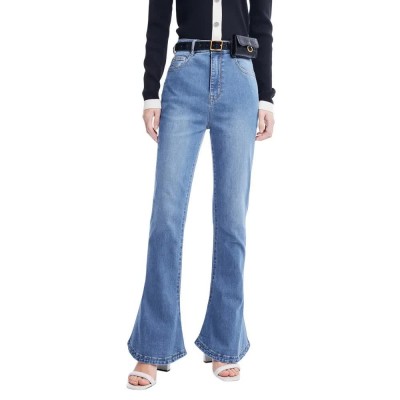 дънки,дамски,панталони,lily,retro,skinny,flared,jeans,indigo,(blue)