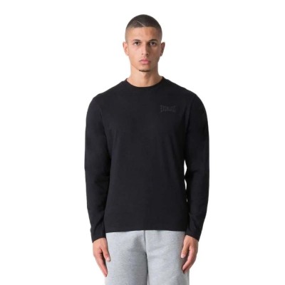 тениска,мъжки,тениски,дамски,тениски,everlast,long,sleeve,t,shirt,black,(black)