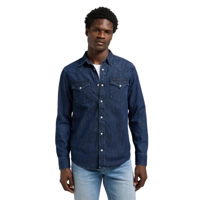 риза,с,дълъг,ръкав,мъжки,ризи,lee,western,regular,fit,long,sleeve,shirt,mid,stone,2,(blue)