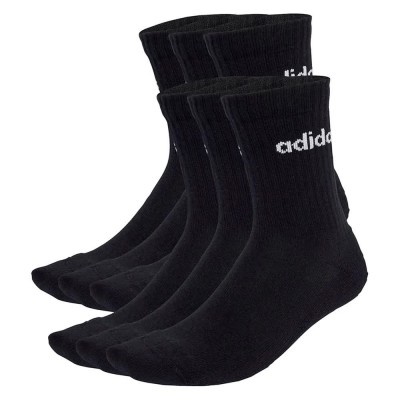 чорапи,мъжки,чорапи,adidas,linear,cushioned,crew,socks,black,white,(black)
