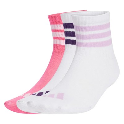 чорапи,детски,чорапи,adidas,ribbed,crew,socks,3,units,white,pink,(white,white,pink,fusion)