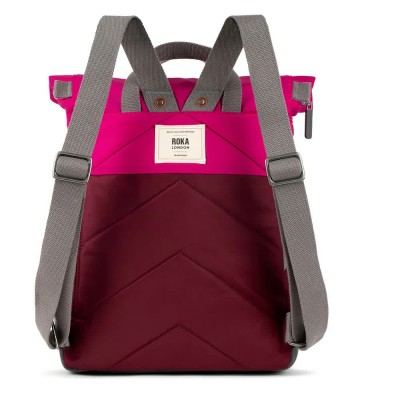 раница,раници,roka,london,canfield,b,two,tone,recycled,nylon,backpack,plum,candy,(red)