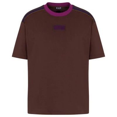 тениска,мъжки,тениски,ea7,emporio,armani,train,7.0,tape,short,sleeve,t,shirt,brown