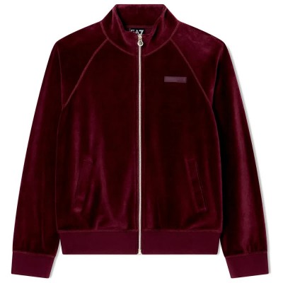 блуза,дамски,блузи,ea7,emporio,armani,train,athletic,velour,full,zip,sweatshirt,bordeaux