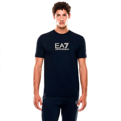 тениска,мъжки,тениски,ea7,emporio,armani,train,gold,label,big,logo,vi,pa,short,sleeve,t,shirt,navy
