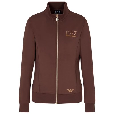 блуза,дамски,блузи,ea7,emporio,armani,train,evolution,full,zip,sweatshirt,brown,(brown,brown)