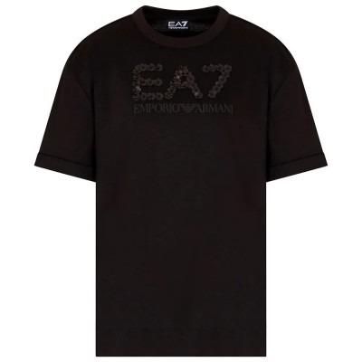 тениска,дамски,тениски,ea7,emporio,armani,train,logo,series,crystal,short,sleeve,t,shirt,black