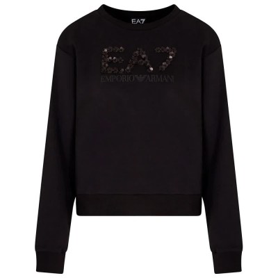 блуза,дамски,блузи,ea7,emporio,armani,train,logo,series,crystal,sweatshirt,black