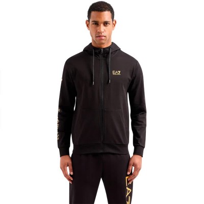блуза,мъжки,пуловери,ea7,emporio,armani,train,logo,series,extended,logo,cc,full,zip,sweatshirt,black,(black,gold)