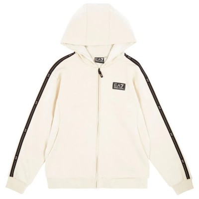 блуза,детски,блузи,ea7,emporio,armani,train,logo,series,tape,full,zip,sweatshirt,off,white