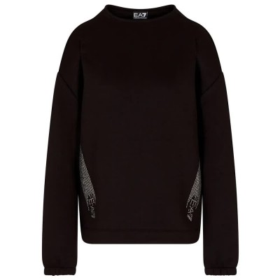 блуза,дамски,блузи,ea7,emporio,armani,train,logo,series,tape,sweatshirt,black,(black)