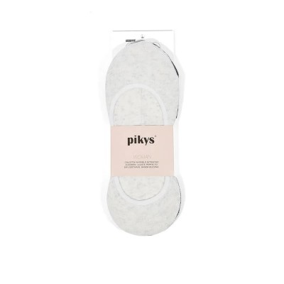 чорапи,дамски,чорапи,pikys,fantasy,ribbed,with,silicone,no,show,socks,2,pairs,grey,(grey)