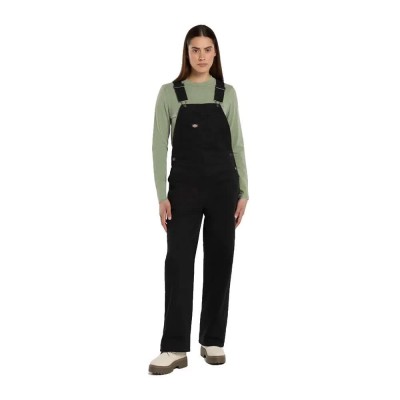 дамски,гащеризони,dickies,loose,canvas,overall,black