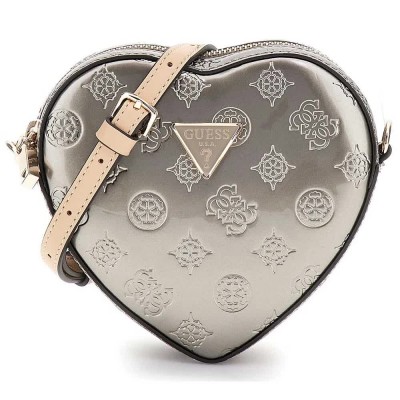 чанта,всички,чанти,guess,arnela,mini,heart,bag,silver
