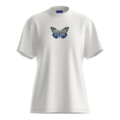 тениска,дамски,тениски,hugo,vintage,4,10268404,blue,short,sleeve,t,shirt,white,(natural)
