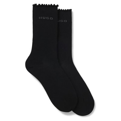 чорапи,дамски,чорапи,hugo,lettuce,10272175,01,crew,socks,2,pairs,black,(black)