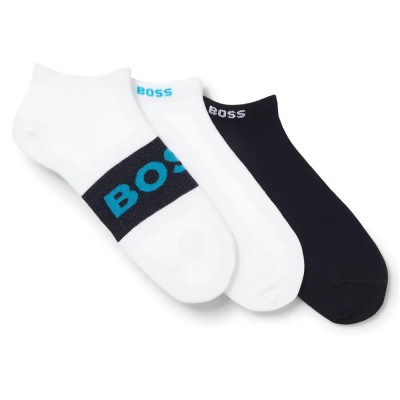 чорапи,мъжки,чорапи,boss,as,logo,socks,3,pairs,open,miscellaneous,(white,black)
