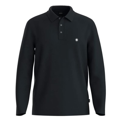 дамски,блузи,с,яка,мъжки,блузи,с,яка,boss,paley,10263030,long,sleeve,polo,black,(black)