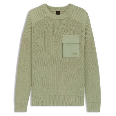 блуза,мъжки,пуловери,boss,kalamaro,10272317,01,sweater,open,green