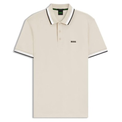 мъжки,блузи,с,яка,boss,paddy,short,sleeve,polo,open,white,(beige)