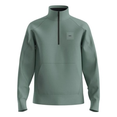 блуза,мъжки,пуловери,boss,rib,10269980,01,sweatshirt,open,green,(green)