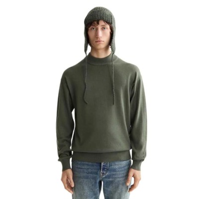 блуза,мъжки,пуловери,scotch,&,soda,dropped,shoulder,mock,sweater,thyme,(green)