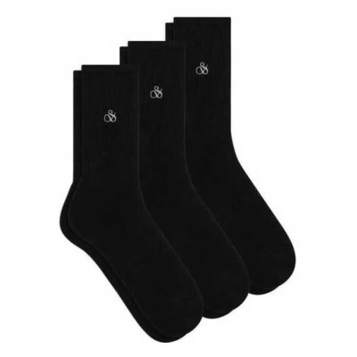 чорапи,мъжки,чорапи,дамски,чорапи,scotch,&,soda,non,terry,casual,crew,socks,3,pairs,black,(black)