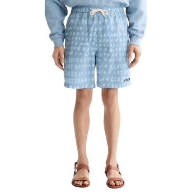 бански,гащета,мъжки,бански,костюми,scotch,&,soda,printed,longer,length,swimming,shorts,art,dept,faded,denim,(blue)