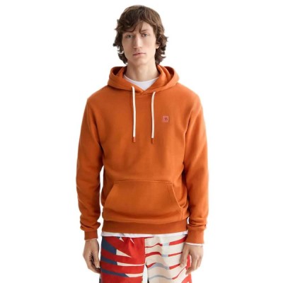 суичър,мъжки,пуловери,scotch,&,soda,regular,fit,logo,badge,hoodie,orange,(rust)