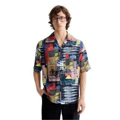 риза,с,къс,ръкав,мъжки,ризи,scotch,&,soda,relaxed,fit,tencel,all,over,printed,short,sleeve,shirt,multicolor
