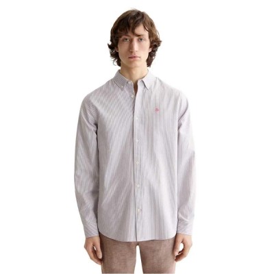 риза,с,дълъг,ръкав,мъжки,ризи,scotch,&,soda,striped,regular,fit,oxford,long,sleeve,shirt,soft,silt,stripe,(white)