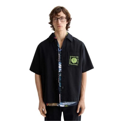 риза,с,къс,ръкав,мъжки,ризи,scotch,&,soda,structured,short,sleeve,shirt,black