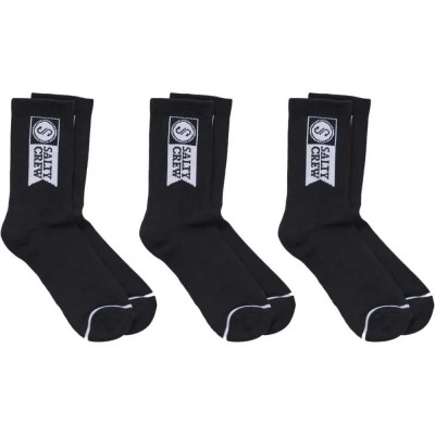 чорапи,мъжки,чорапи,salty,crew,alpha,socks,3,pairs,black
