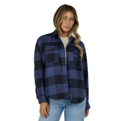 риза,с,дълъг,ръкав,дамски,блузи,дамски,ризи,salty,crew,fathom,flannel,long,sleeve,shirt,indigo,(blue)