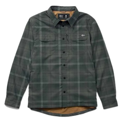 риза,с,дълъг,ръкав,мъжки,ризи,salty,crew,fathom,tech,shacket,long,sleeve,shirt,green