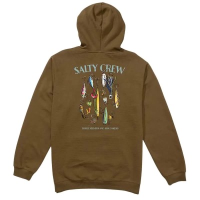 суичър,мъжки,пуловери,salty,crew,lure,gear,fleece,hoodie,teak,(green)