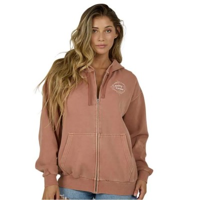 блуза,дамски,блузи,salty,crew,respect,full,zip,sweatshirt,sierra,(brown)