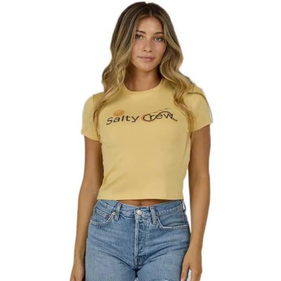 бебешка,тениска,дамски,тениски,salty,crew,sunny,side,baby,short,sleeve,t,shirt,yellow,(dusty,gold)