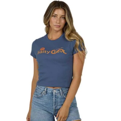 бебешка,тениска,дамски,тениски,salty,crew,sunny,side,baby,short,sleeve,t,shirt,indigo,(blue)