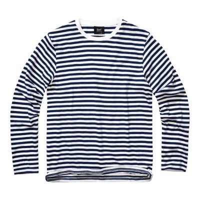 тениска,мъжки,тениски,brandit,jersey,stripe,long,sleeve,t,shirt,navy,white,(blue)