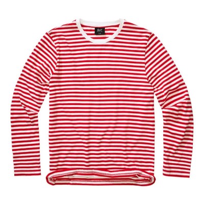 тениска,мъжки,тениски,brandit,jersey,stripe,long,sleeve,t,shirt,red,(red,white)