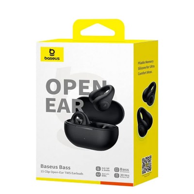слушалки,слушалки,baseus,bass,15,clip,wireless,earphones,black,(black)