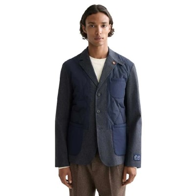 сако,мъжки,сака,scotch,&,soda,colourblock,lightly,padded,mixed,fabrics,blazer,blue,grey,(grey)