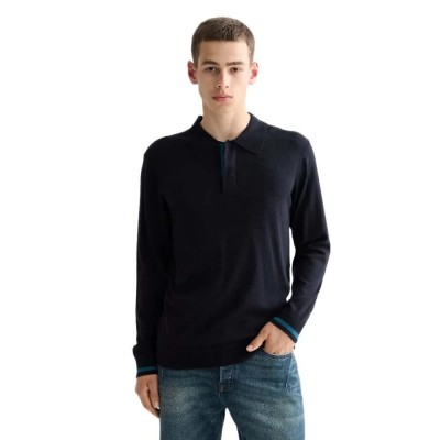 дамски,блузи,с,яка,мъжки,блузи,с,яка,scotch,&,soda,ecovero,blend,long,sleeve,polo,black,(grey)