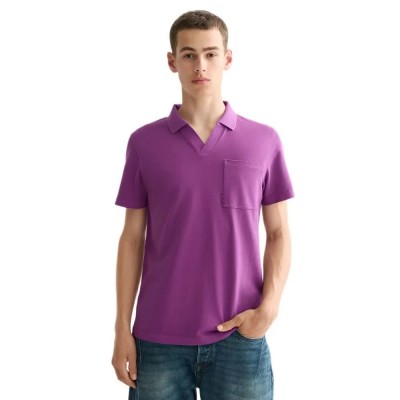 дамски,блузи,с,яка,мъжки,блузи,с,яка,scotch,&,soda,garment,dyed,pique,relaxed,fit,short,sleeve,polo,purple,(purple)